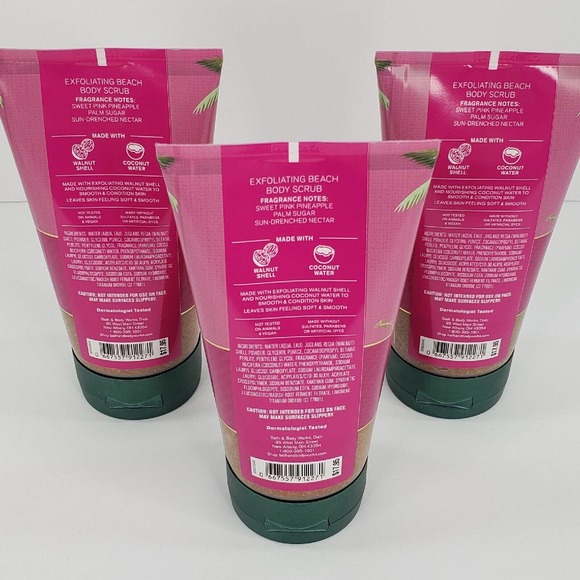 3 Pink Pineapple Sunrise Beach Body Scrub Bath Body Works Exfoliating Wash - Picture 3 of 6